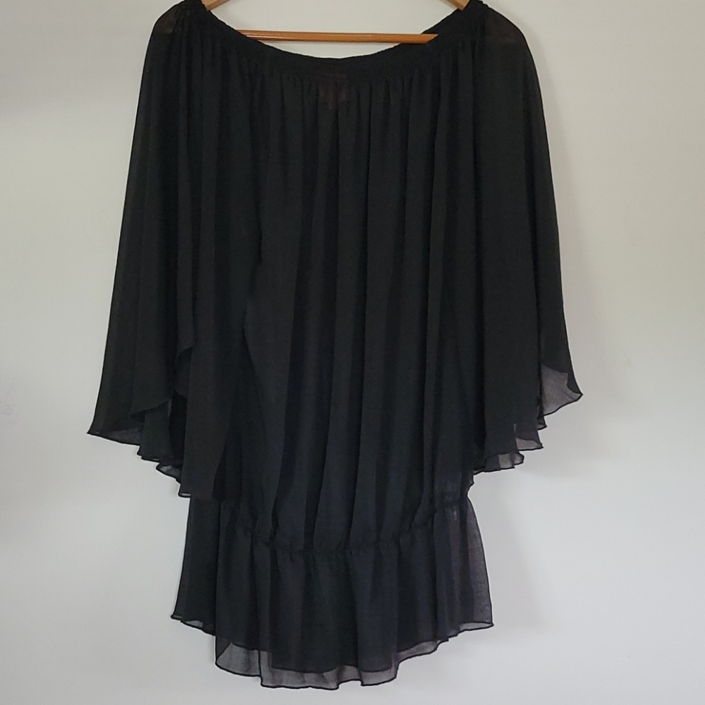 Abby Z. Black sheer coverup